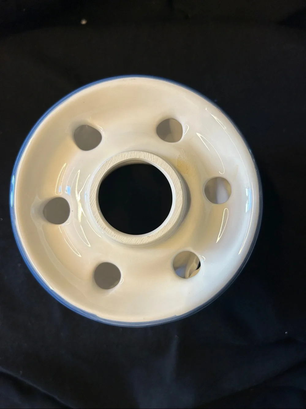 Ceramic Nautical Sailboat Candle Jar Topper